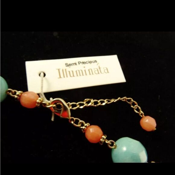 Illuminata Semi Precious Stone Necklace from Dillards NWT 17"+2" - Picture 4 of 5